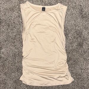 SHEIN Cream Sleeveless Tank Top